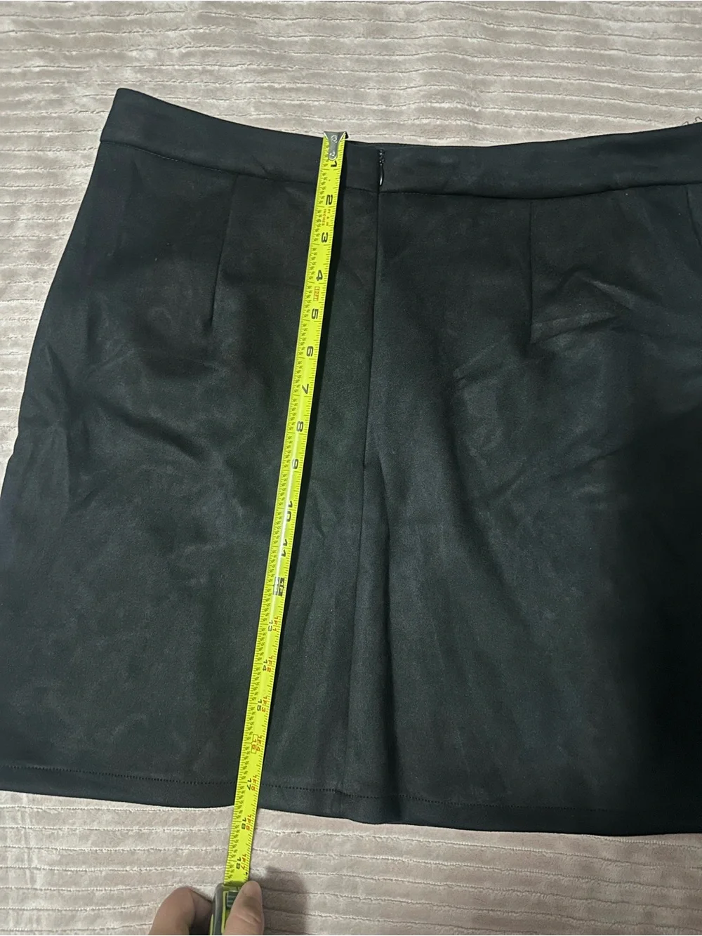 Black lace up mini skirt